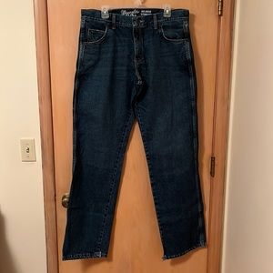 Wrangler Retro Men’s Relaxed Straight Leg Jeans Size 36x36 Dark Blue Wash